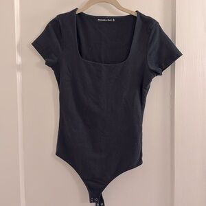 Black short sleeve bodysuit